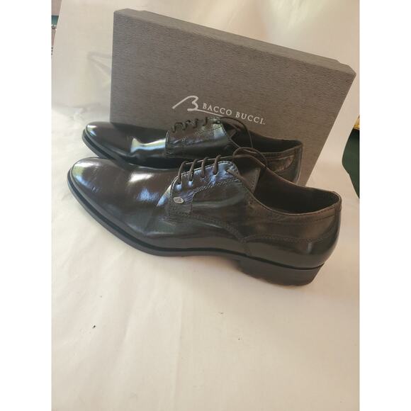 Bacco Bucci Rizzo Italy Black Leather Shoes MEN\'S SZ 12 main image 5